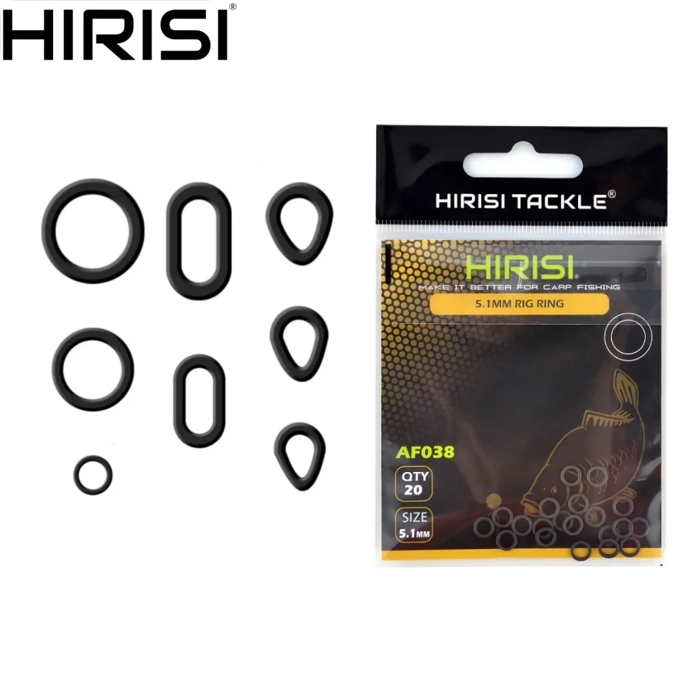 Hirisi 60pcs Carp Fishing Boilie Bait Rings for Hair Rigs Pop Ups Boilies Hookbait Hair Rig Ring Method Feeder  Accessories