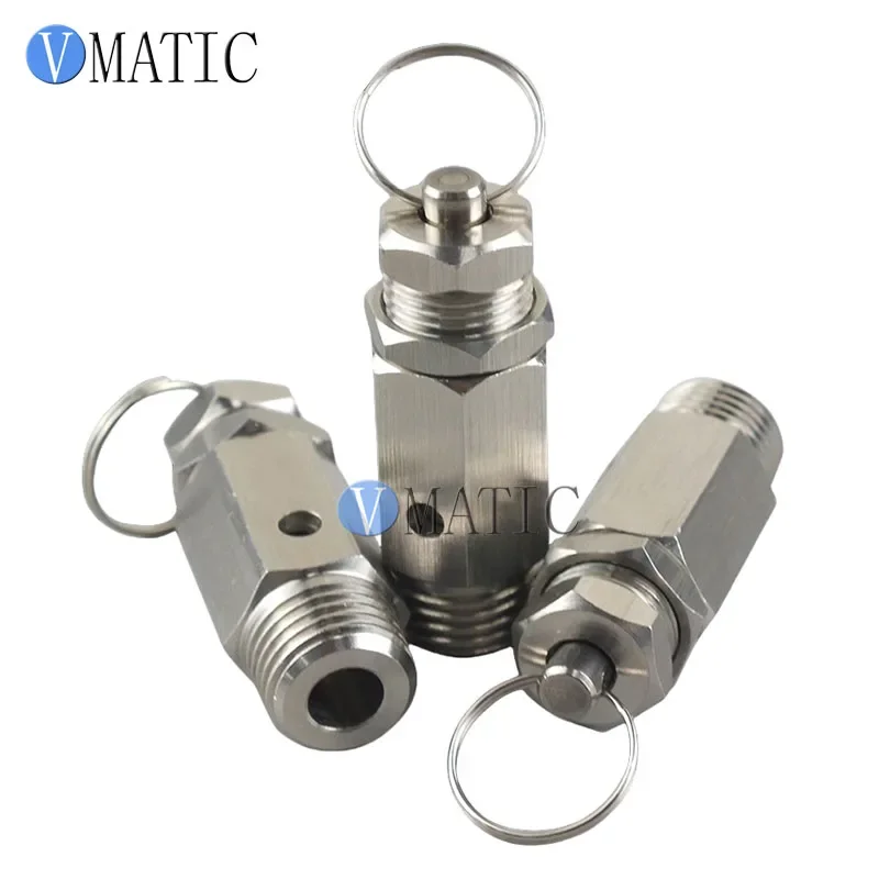 Free Shipping 304 Stainless Steel Safety Valve - Spring Type, Adjustable Pressure Relief Valve for Air Compressor Tanks