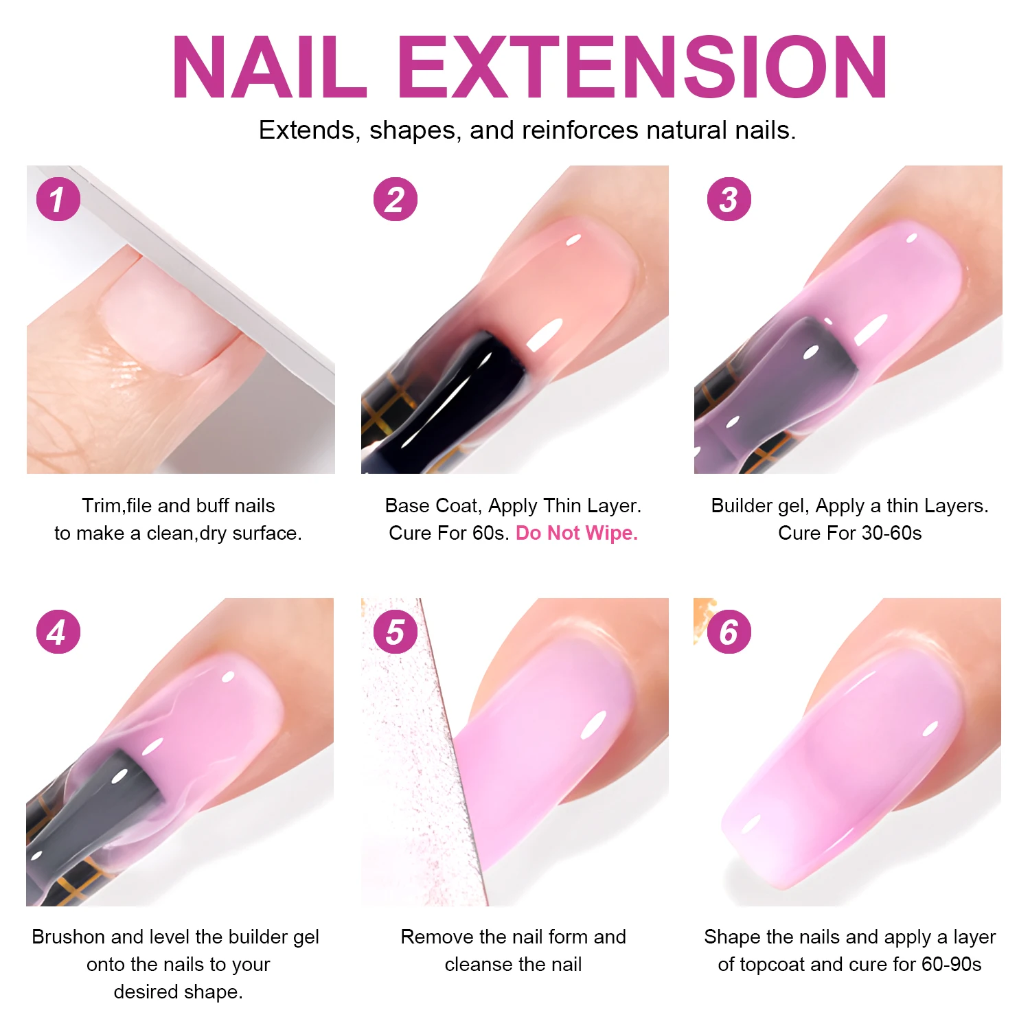 TWOING 15 مل بناء جل الأظافر أبيض عاري وردي تمديد جل الأظافر متعدد الوظائف فن الأظافر جل البولندية نقع قبالة الأشعة فوق البنفسجية لصالون دي - 6