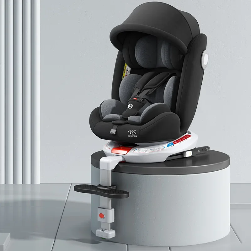 Portátil Two-Way Swivel Baby Seat, assento de carro confortável para carro, assento de segurança para crianças, pode sentar ou reclináveis, recém-nascido