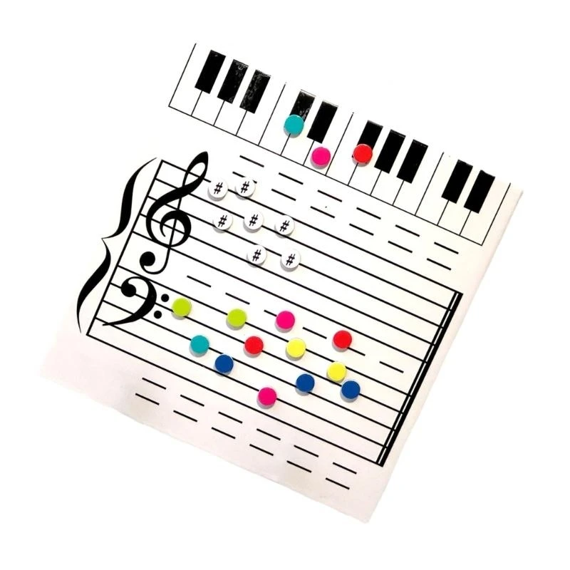 R1WD Music Board for Kid Student with Smooth Writing Surfaces and Features Dry Erases Music Note Reading Whiteboard