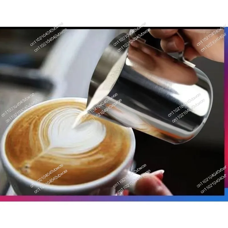 304 stainless steel set, pointed mouth latte tank, milk foam cup fancy
