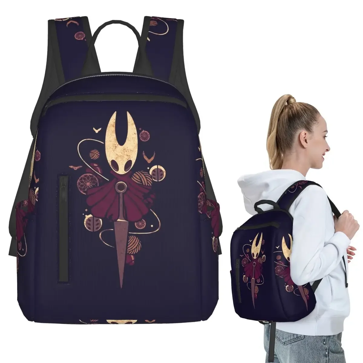 Hollow Knight Backpack Student BookBag Children School Bag Computer Shoulder Bags Men Women