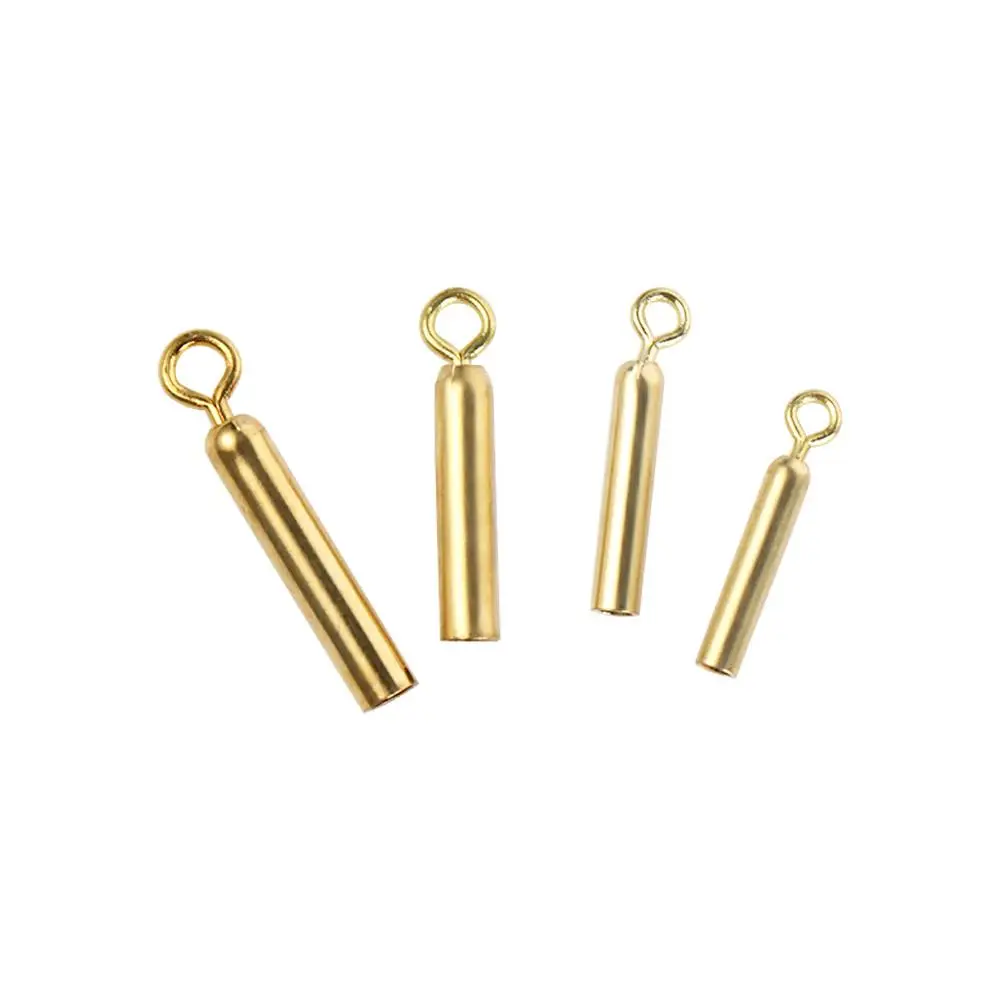 

10 pcs Copper Coppper Fishing Float Holders 360 Degree Roating Straight Type 360 Degree Freely Float Holders Copper Color