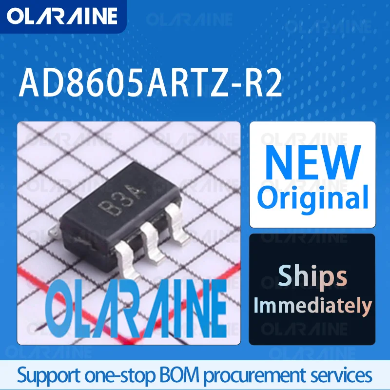 

5/10/100Pcs AD8605ARTZ-R2 SOT-23-5 original ic chip Precision amplifiers RoHS 1 Channel SR - 5 V/us Vos - 20 uV Ib - 250 pA