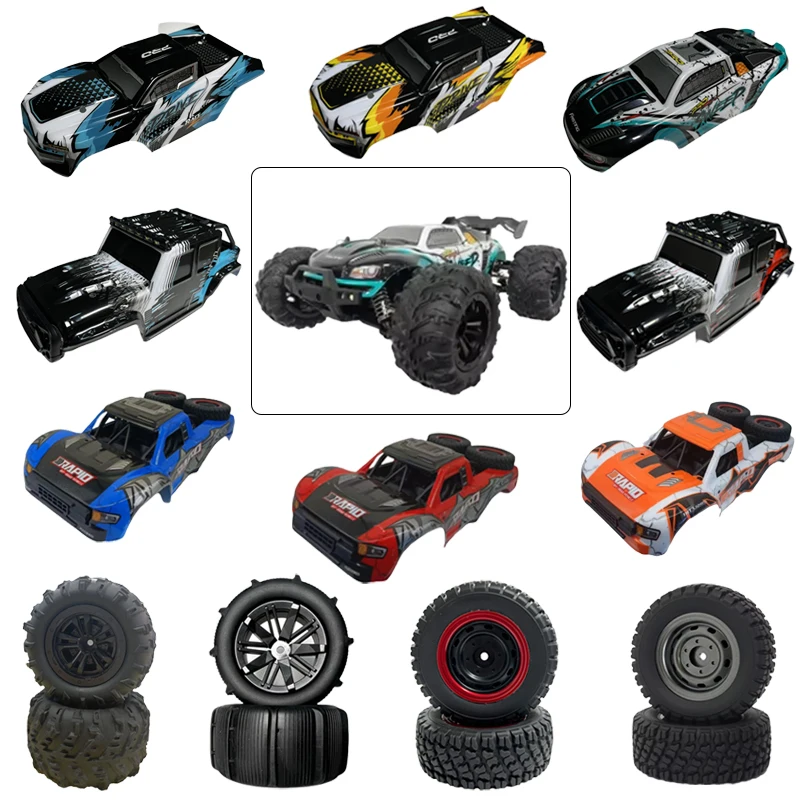 SCY Impact-Resistant PVC Body Shell Anti-Slip Tires Genuine Parts For 16101 16102 16103 Pro 1/16 High-Speed RC Car Accessories