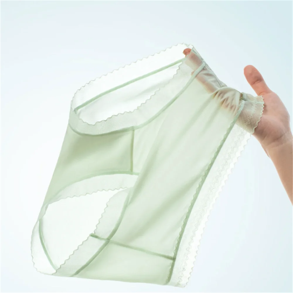 

Прохладное женское нижнее белье из ледяного шелка, шелковый шелк, 10А, антибактериальные удобные легкие дышащие треугольные брюки с внутренней промежностью