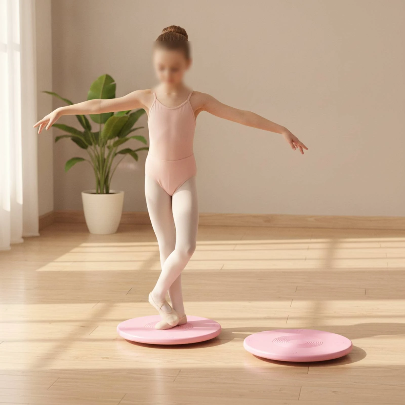 2 Pieces Turnout Training Boards Textured Turnout Disks Turning Board Flat Rotation Disc Lightweight for Dancers, Home Practice
