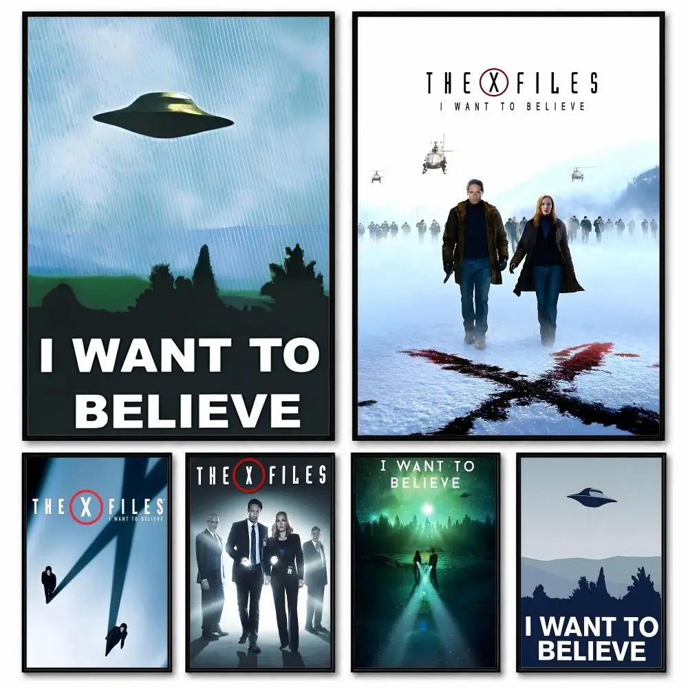 I WANT TO BELIEVEs The X Files Art Poster Room Decor Home Wall Art Printing Waterproof Garage BedRoom Posters Gift