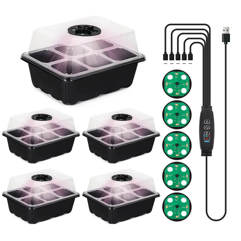 Breathable with light seedling box Household vegetable planting maintenance seedling box