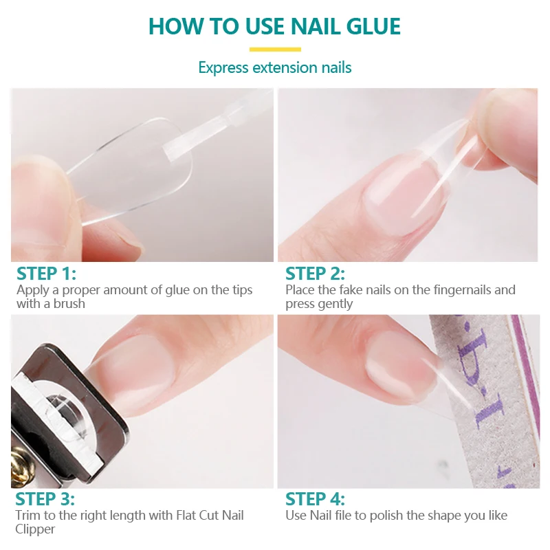 Nailpop 30/20/10 Stück 7 ml Nagelkleber, stark klebend, schnell trocknend, künstliche Nagelspitzen und langlebiger Strass-Kleber für Nagelkunstwerkzeuge – Detail 6
