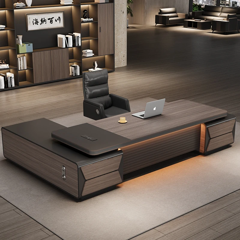 

Manager Chair Combination Office Desk large Computer gaming l shaped organizer table Work Computer modern bureau furniture