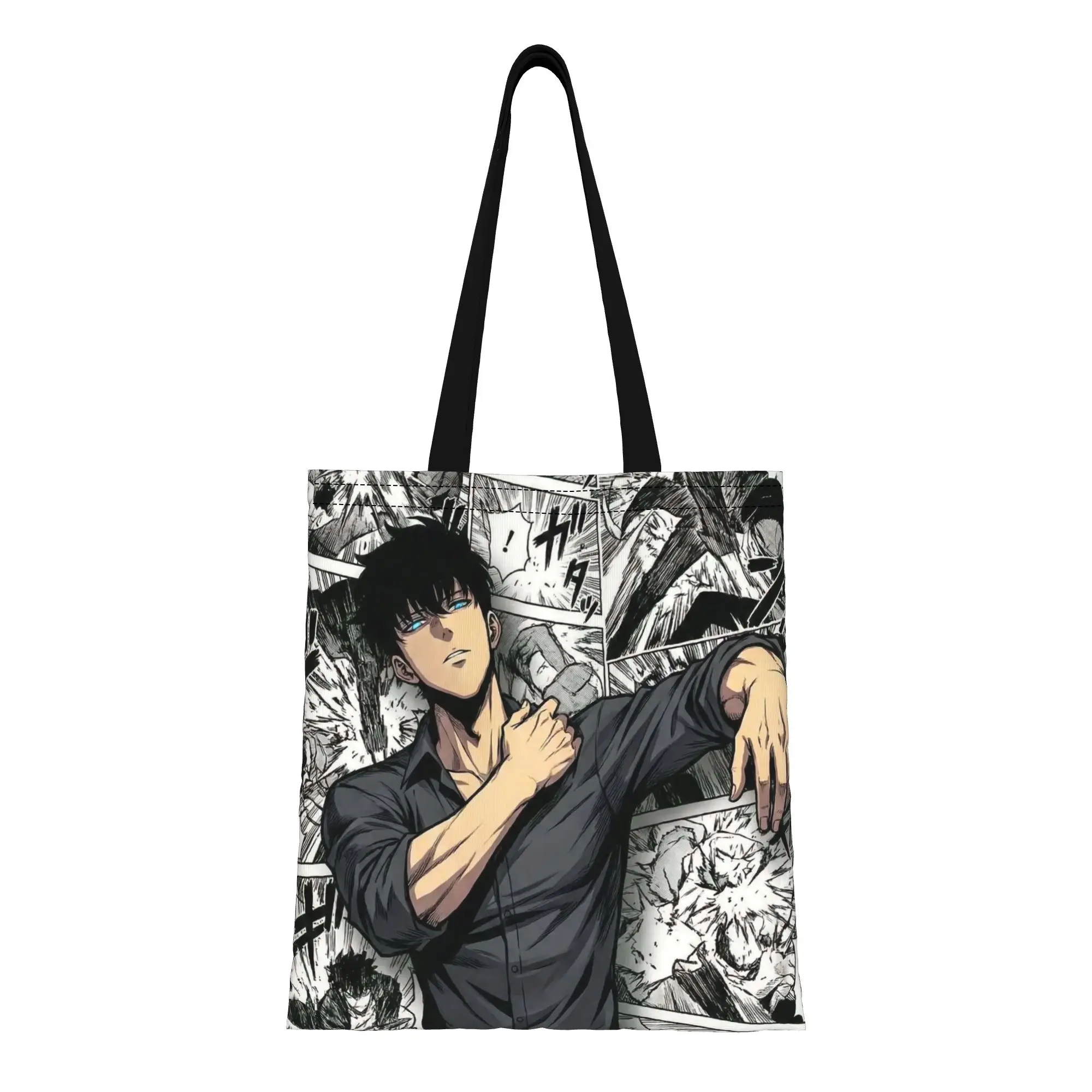 Bolsa de lona Jujutsu Kaisen de Megumi Fushiguro (21) para la temporada de regreso a clases, perfecta para exteriores, bolsos de mano para mujer