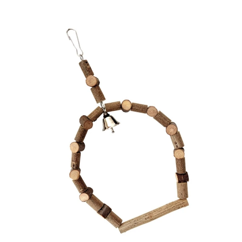 Gaiolas pé balanço pássaro redondo balanço playstand brinquedo moagem