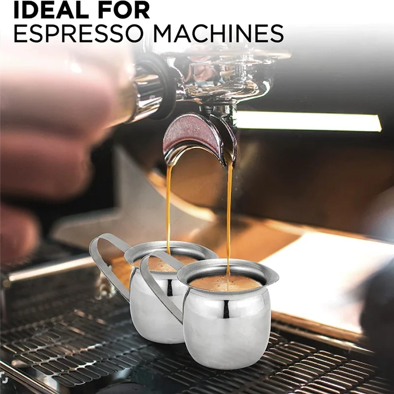 

-PQWN 12PCS Milk Cup Espresso Pitcher 3Oz Metal Cream Pitcher, Creamer Cup Small Cream Pouring Pitcher
