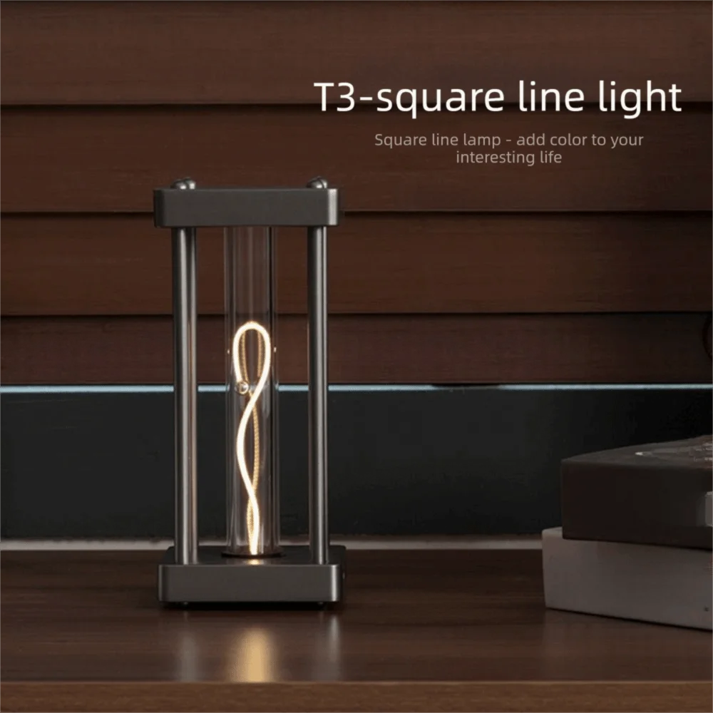 

Светодиодный ночник квадратного дизайна Type-C с зарядкой, регулируемой яркостью, сенсорный ночник, сенсорный, современный стиль