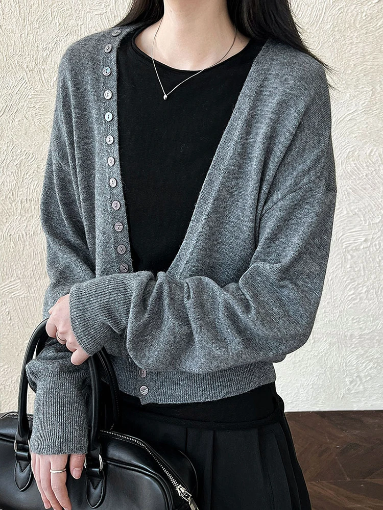 FANAN Office Lady 2 Piece Wool Knitting Tops For Women Sleeveles Slim Vest+single Breasted Cardigan Coats 2025 Autumn New