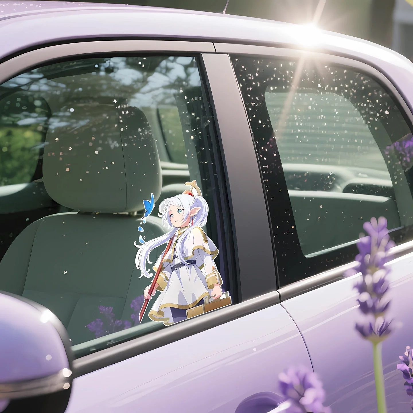 Universal Car Body Stickers Frieren Japanese Anime Girl For All Auto Decor Vinyl Film Decals Personalized Waterproof Accessories