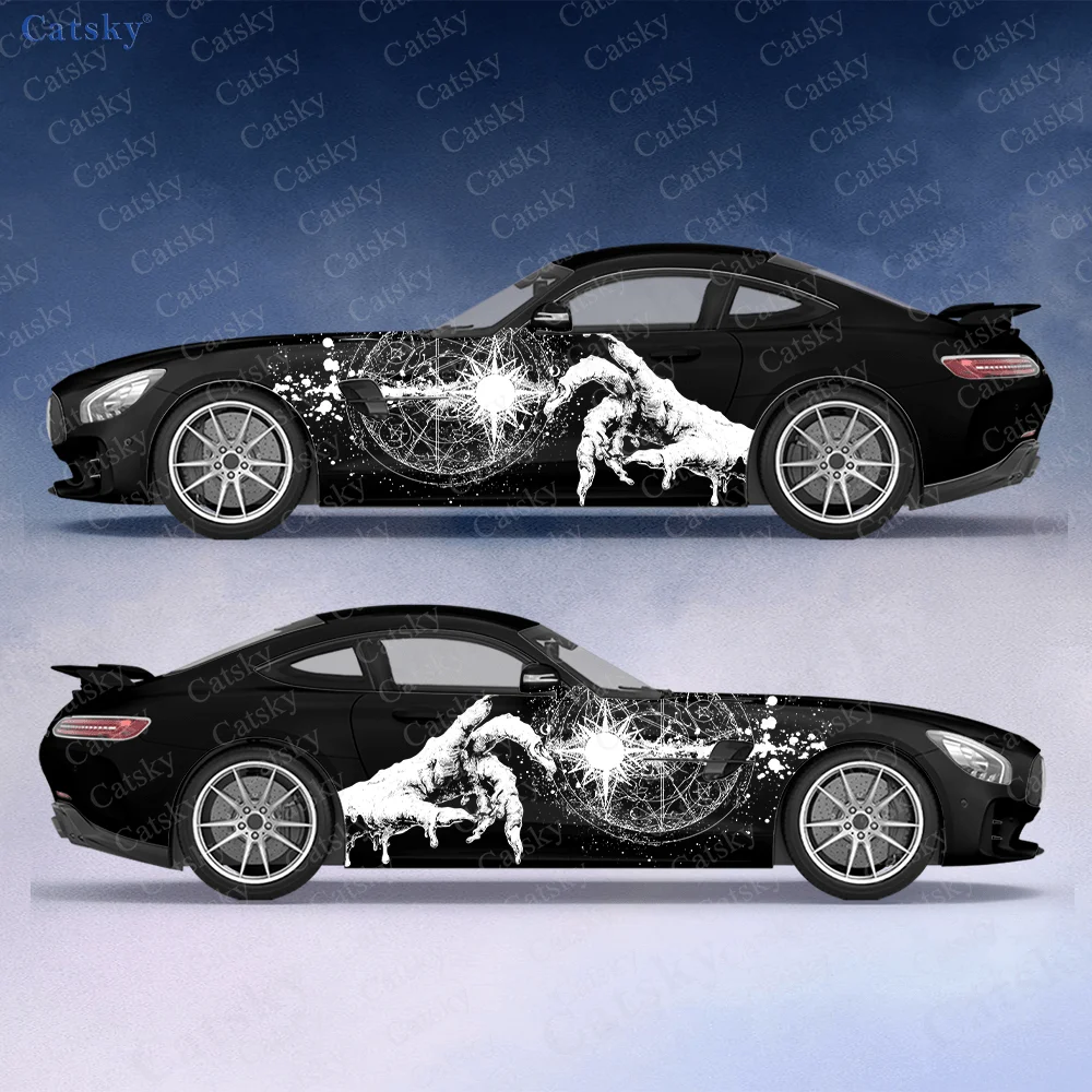 Hand-eye Star Special Car Side Sticker Decoration, PVC Waterproof Scratch Resistant Decal, Car Protection, Auto Accessories Gift