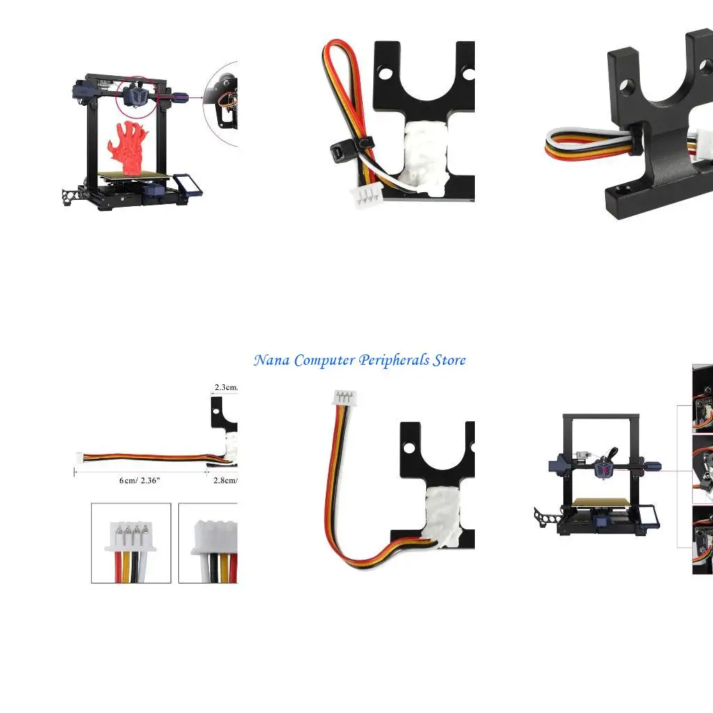 Accesorios impresoras F68C para ANYCUBC Vyper Extrusor nivelación automática bloques montaje en extremo
