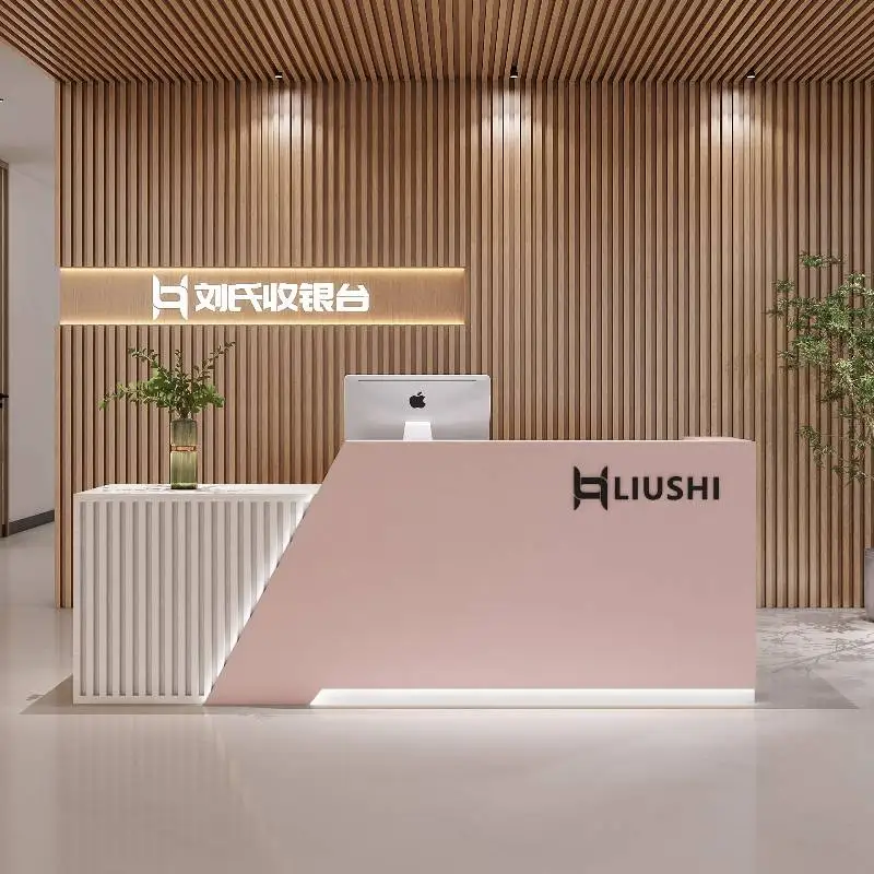 

Checkout Page Store Counter Reception Table Simple Modern Beauty Reception Desks Salon Haircut Mostrador Recepcion Furniture