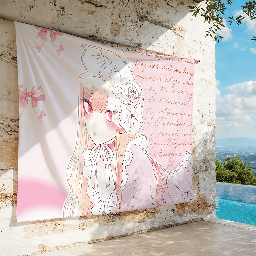 Anime K-Kitagawa Marin-S Pink flag For Garden Party Living Room Home Wall Decor Banner Bedroom Outdoor Tapestry