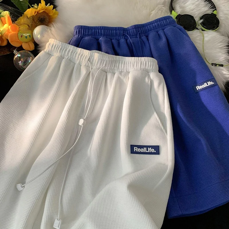 

Ice Silk Baskeall orts Men's Summer Thin American Sle Loose Sports Five-Quarter Length Straight Leg Qui Dry Polyester...