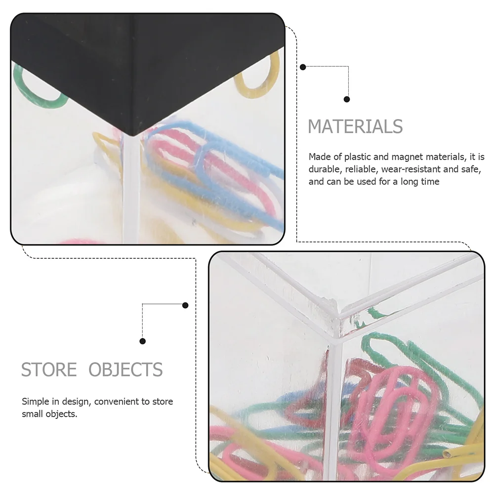 

3 Pcs Creative Square Macaron Color Storage Buckets Black Transparent Boxes for Home Office School Decorative ganizer