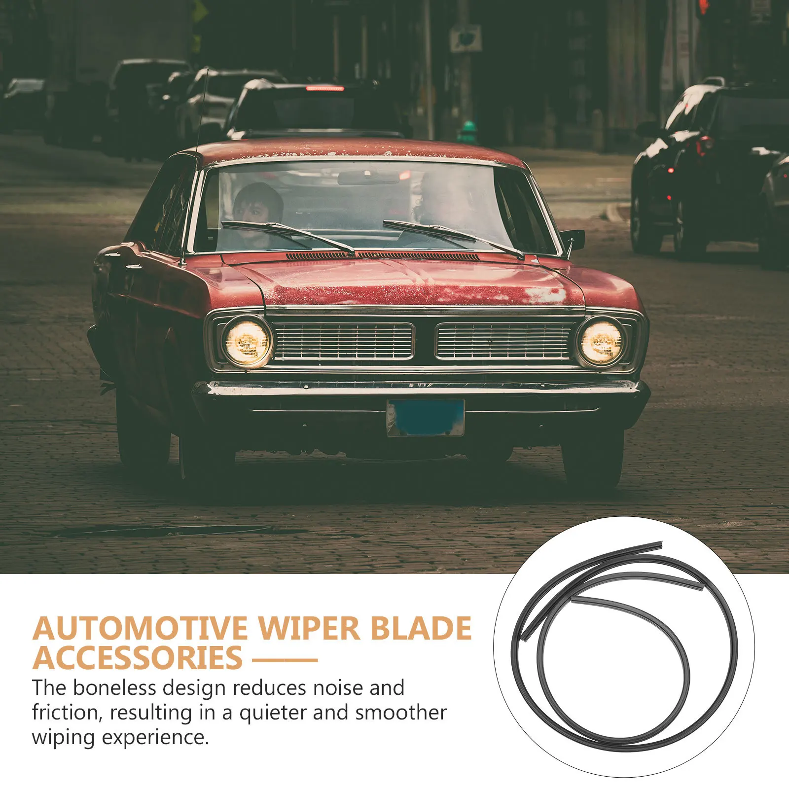 

4pcs Windshield Wiper Refills Rubber Strip Replacement Sturdy For Car Window Wiper Blades Clear Visibility No Noise