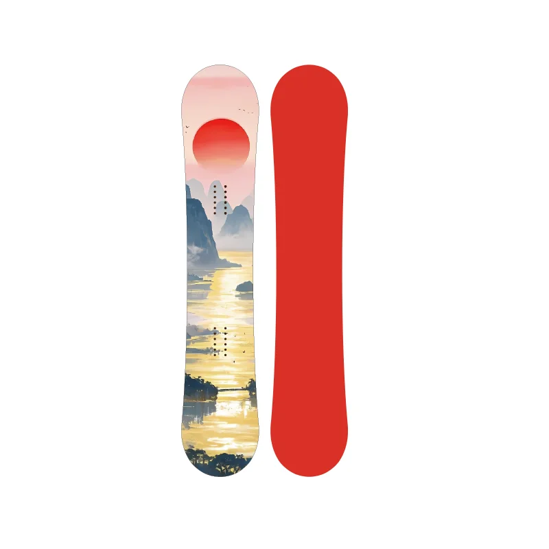 Wholesale All-Mountains Winter Sport Sandwich Snowboard Plain White Wooden Board with Sintered Extruded Base Binding