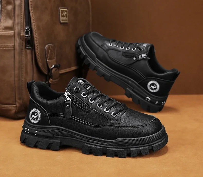 Lässige Sport-Outdoor-Wanderschuhe Trendige Mode-Streetwear Bequeme Herren-Board-Schuhe mit Dicker Sohle – Detail 11