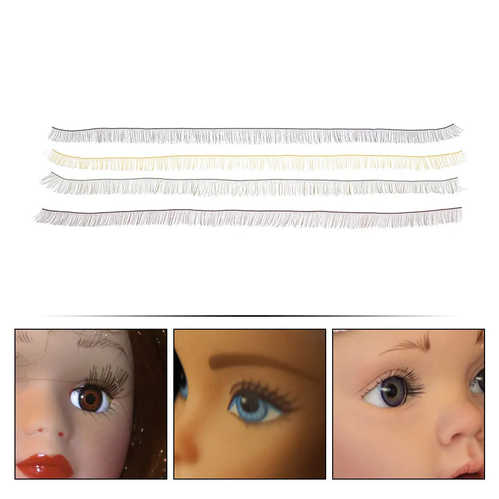 8-teiliges Dekoratives Wimpernset für DIY Mehrfarbige Künstliche Wimpern Natürlicher Look Bastelzubehör Wimpern für Spielzeug