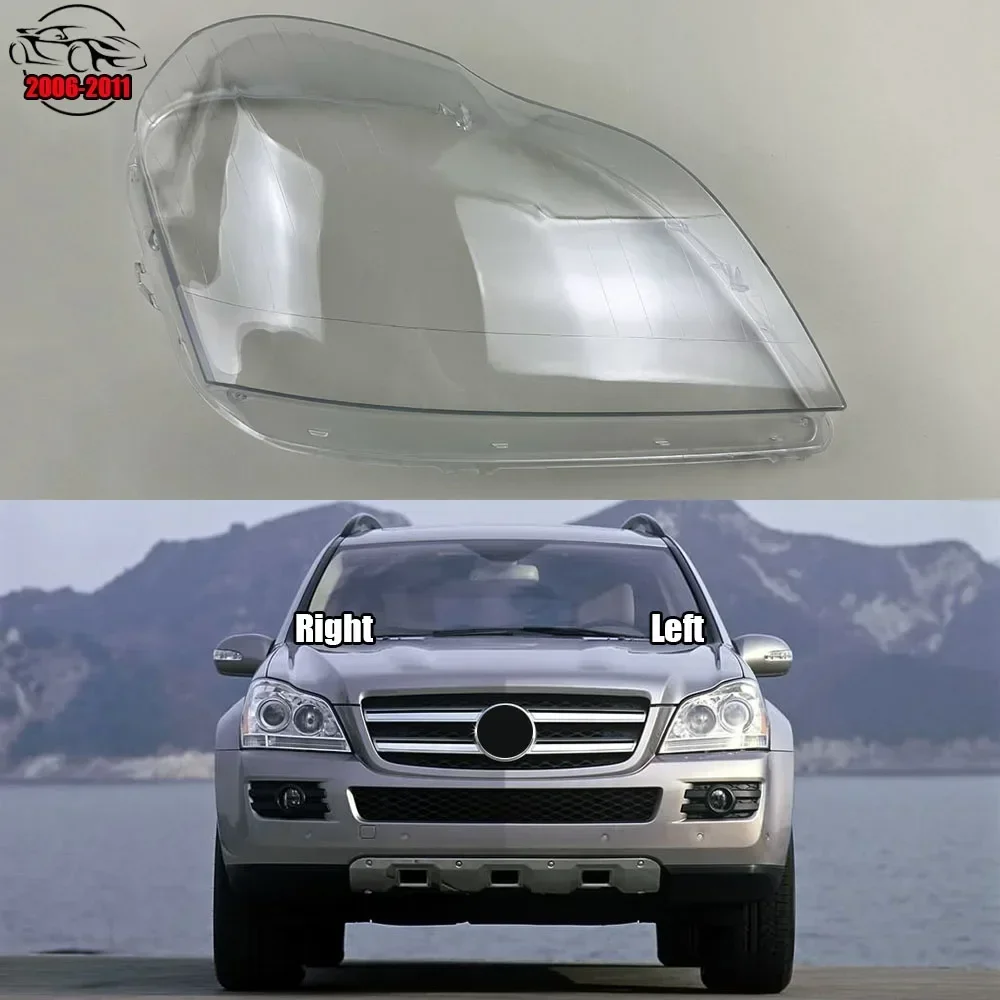 

For Mercedes-Benz GL-Class X164 GL350 GL450 2006-2011 Headlamp Transparent Cover Lampshade Headlight Shell Lens Plexiglass