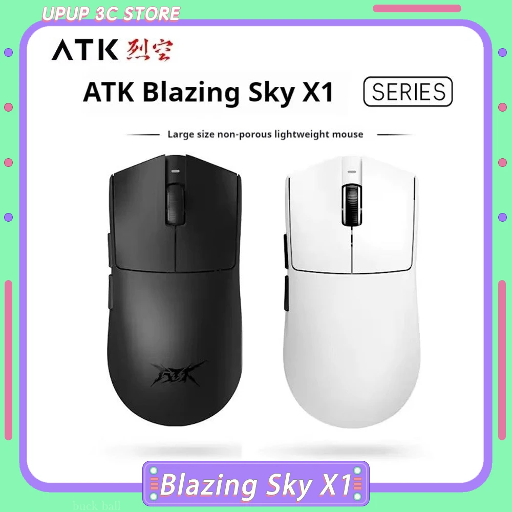 ATK Blazing Sky X1 Mouse Wireless 3950 sensore tre modalità Mouse da gioco E-sport 8K Mouse personalizzato leggero a bassa latenza Pc Gamer