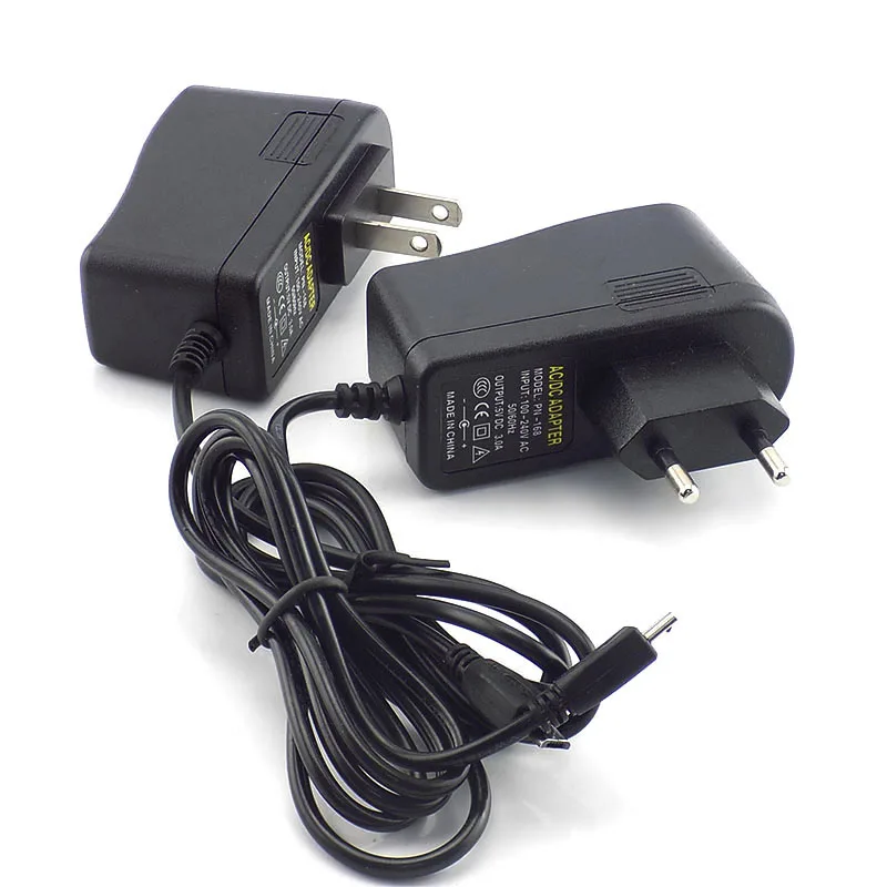 DC 5V 3A 3000mA Micro USB AC to DC Power Adapter supply Charger US EU Plug 100V- 240V Converter