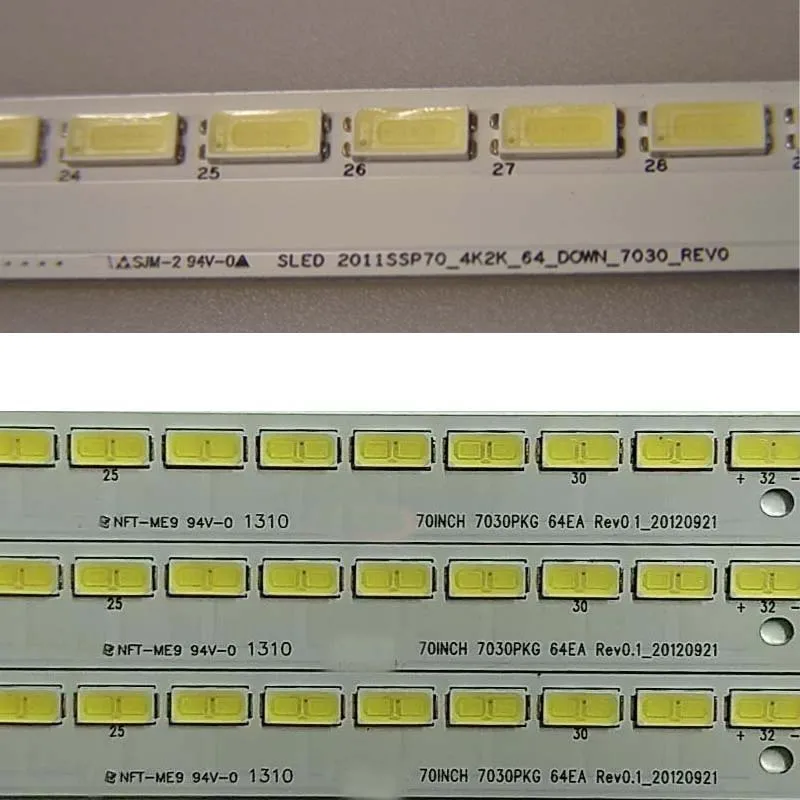 Striscia di retroilluminazione a LED per barre VIZIO E701I-A3E innotek 70INCH 7030PKG 64EA REV0.1 Kit fasce per nastro SONY KDL-70R550A KDL-70R520A