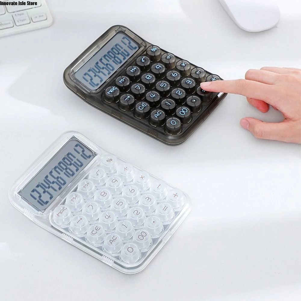 12-digit Display Electronic Calculator Large Screen Large Button Desktop Calculator Anti-slip Pad High Appearance