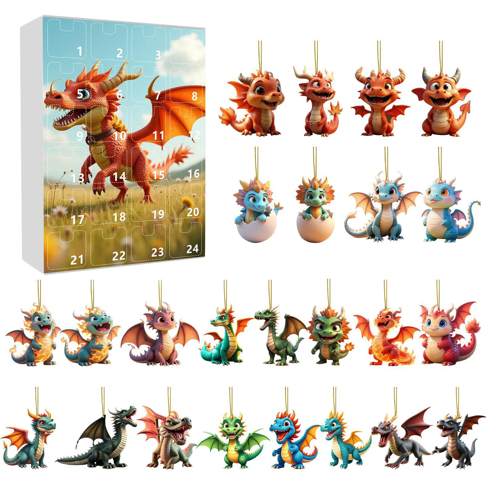 Kalendarz przygotowania posiłków dla dzieci, kalendarz akrylowy 2D, uroczy kalendarz przygotowania posiłków, dekoracja kalendarza przygotowania posiłków, kurczak, minutniki kuchenne do gotowania