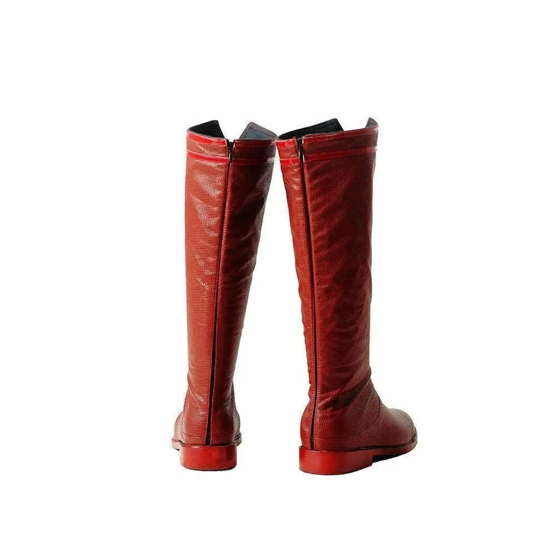 

DY20NEW Clark Kent Косплей Кожаные ботинки Обувь на заказ25