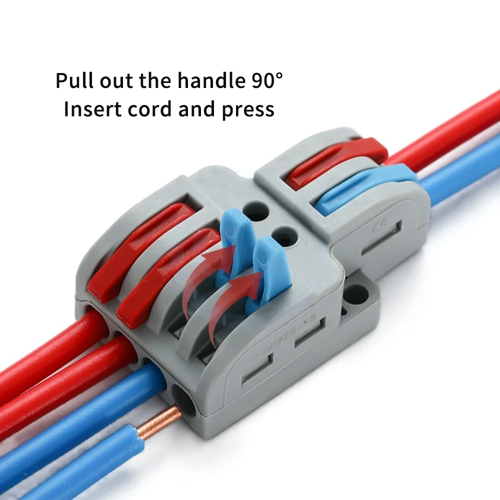 (5 pcs) LT-422 LT623 LT2-8 Rapid Hard and Flex Terminals 2 in 4 out 2 in 6 out 2 in 8 out Connectors Wiring Clips