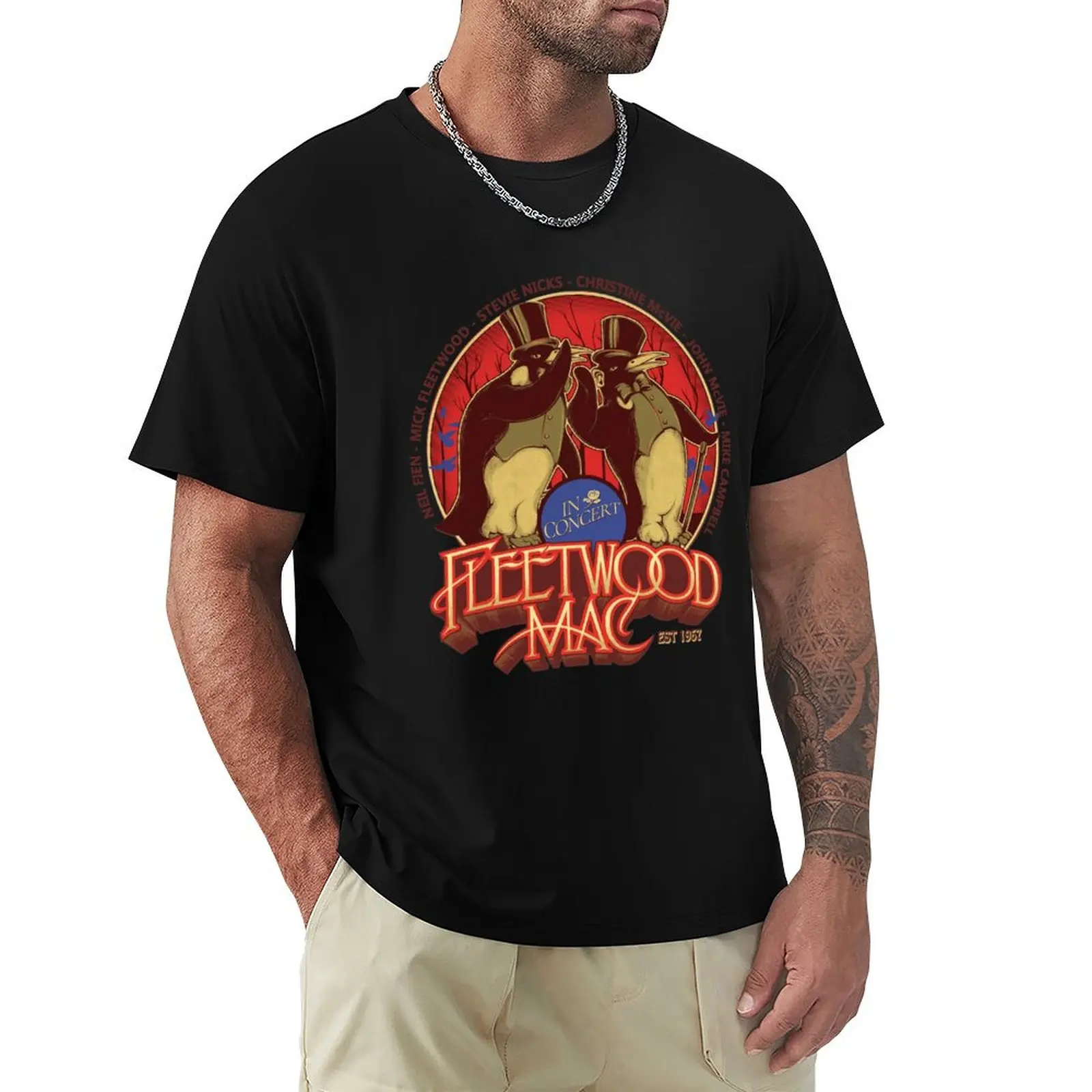 

fleetwoodmac in concert 2019 T-Shirt Basic Solid Tee for Daily Use