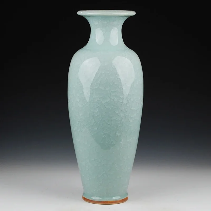 Ceramic Ware Jun Porcelain Antique Cracked Glaze Vase Modern Home Living Room Decoration Crafts Classical Ornaments