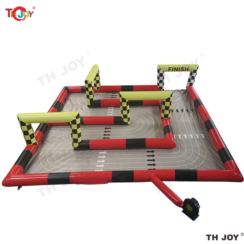 

Free Air Shipping 6.6x6.6m Air Tight Inflatable Race Track for RC Go Kart Didi Car Running Court for Sale