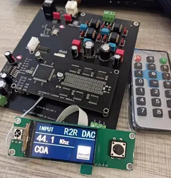 Positive and negative DAC complementary R2R decoding board, PCM 4-bit discrete resistor ladder decoding board