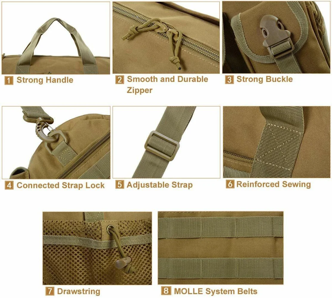 전술 군사 더플 백 체육관 가방 여행 가방 야외 스포츠 더플 백 핸드백 남자 체육관 피트니스 하이킹 여행 숄더 백