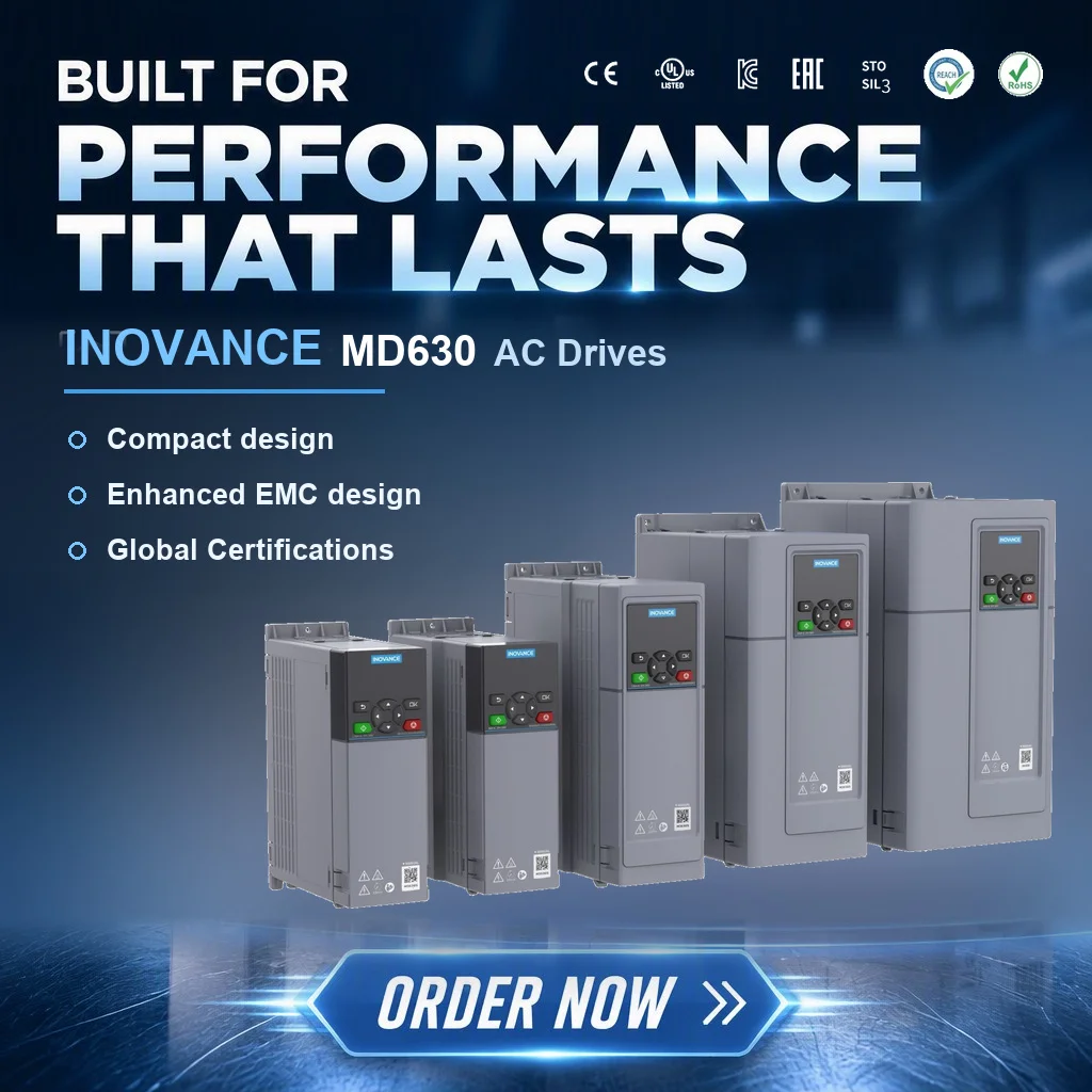 Hot Sale INOVANCE MD630 Global Universal AC Drive Support 500m Cable Connection CE UL Certification Variable Frequency Inverter