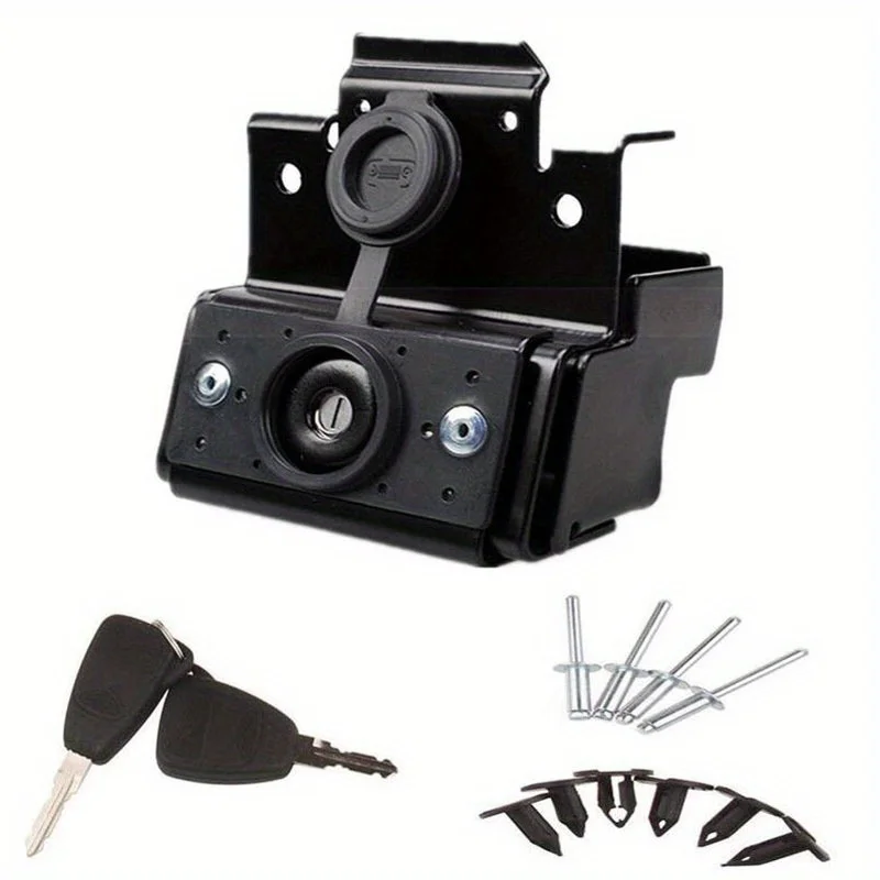 Hood Lock Anti-Theft Kit Latch Assembly with Keys For Jeep Wrangler JK 2007-2017