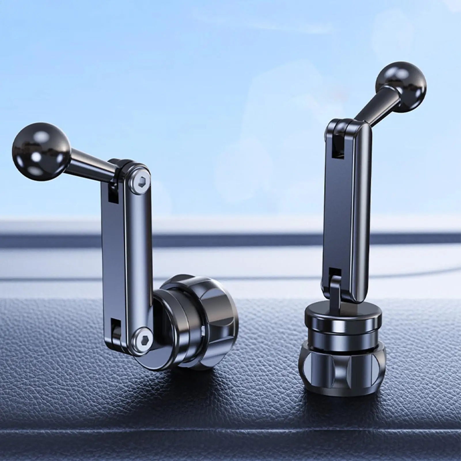 Ball Mount Extension Arm Aluminum Alloy Connector Car Phone Stand Rotating Rod For Air Outlet Vent Clamp Cradle Truck Auto