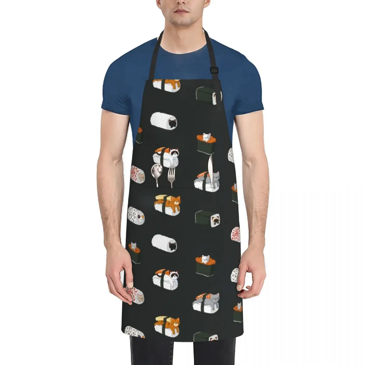 

Cat sushi Apron Home Cleaning For Woman Apron