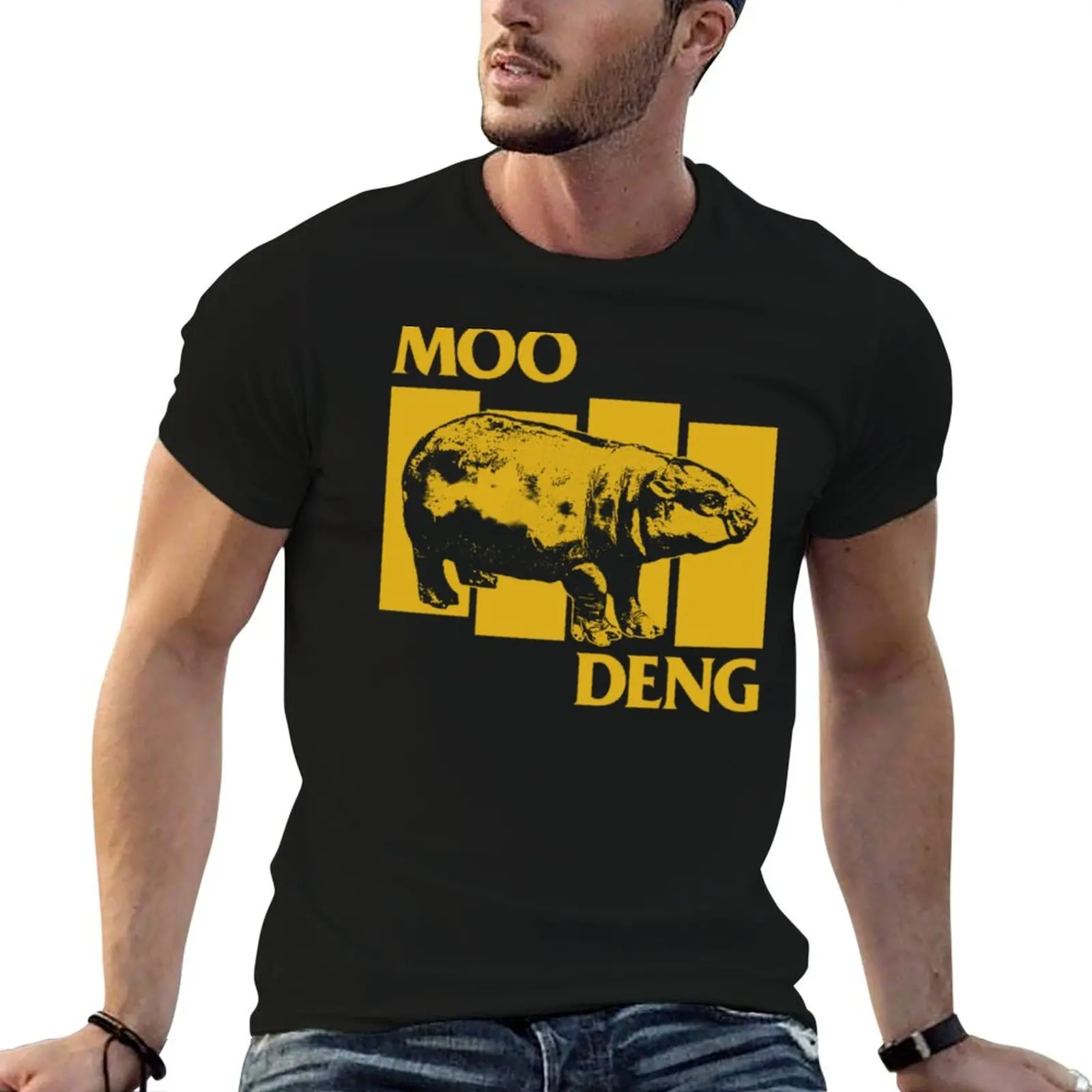 

Moo Deng T-Shirt baggy shirts hippie clothes korean fashion customs design your own Men's clothing